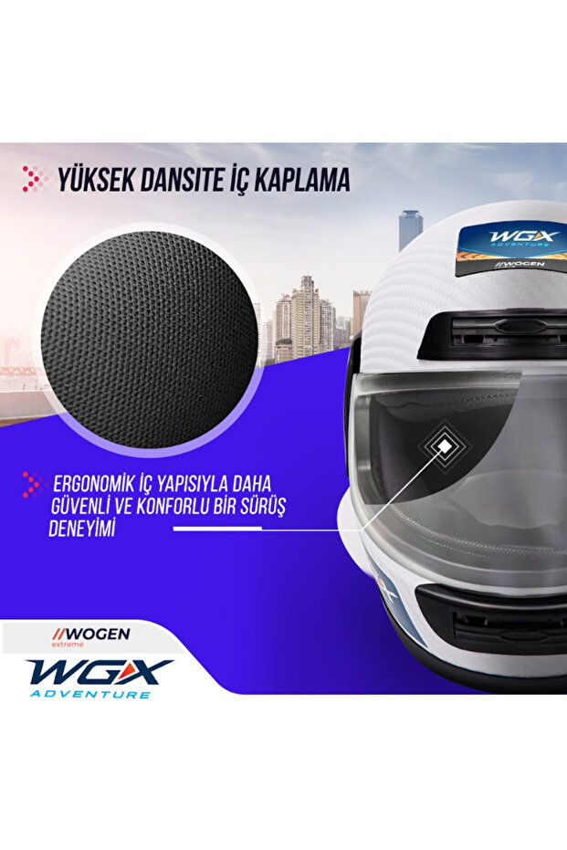 FULLFACE KASK KARBON BEYAZ - 5