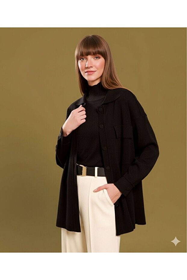 DÜĞMELİ TRİKO CEKET 12302 - 3