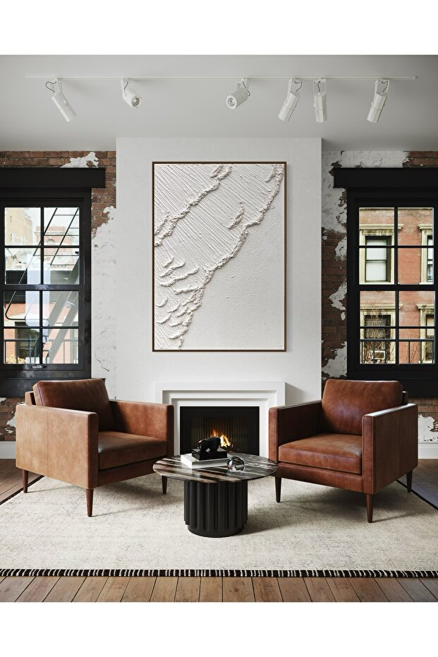 Ocean Dokulu Tablo 3 Boyutlu Tablo Alçı Tablo İskandinav Tablo Minimalist Tablo El Yapımı Doku Sanat - 5