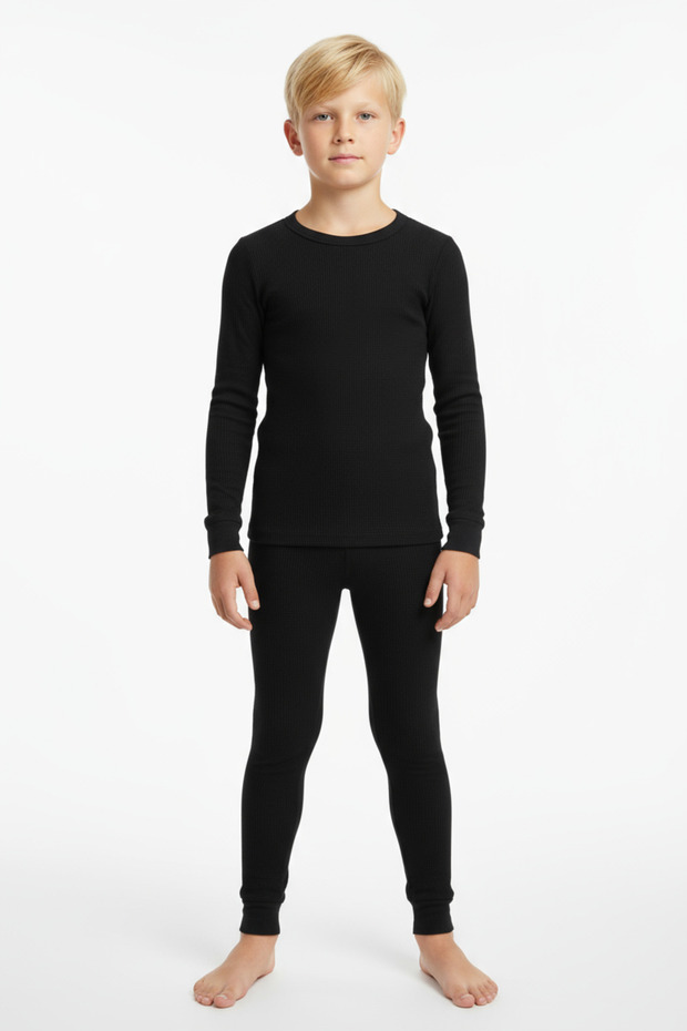 Boys' Thermal Leggings and Top Underwear Set, Top and Bottom Set Tutku