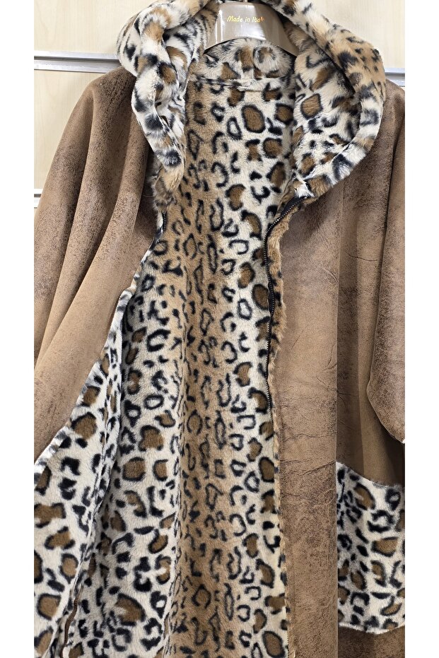 Leopard Pattern Long Coat - 4