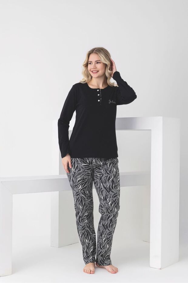 Zebra Pattern Pajama Set - 2