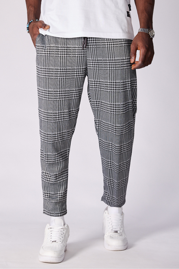 Unisex Jacquard Patterned Baguette Pants