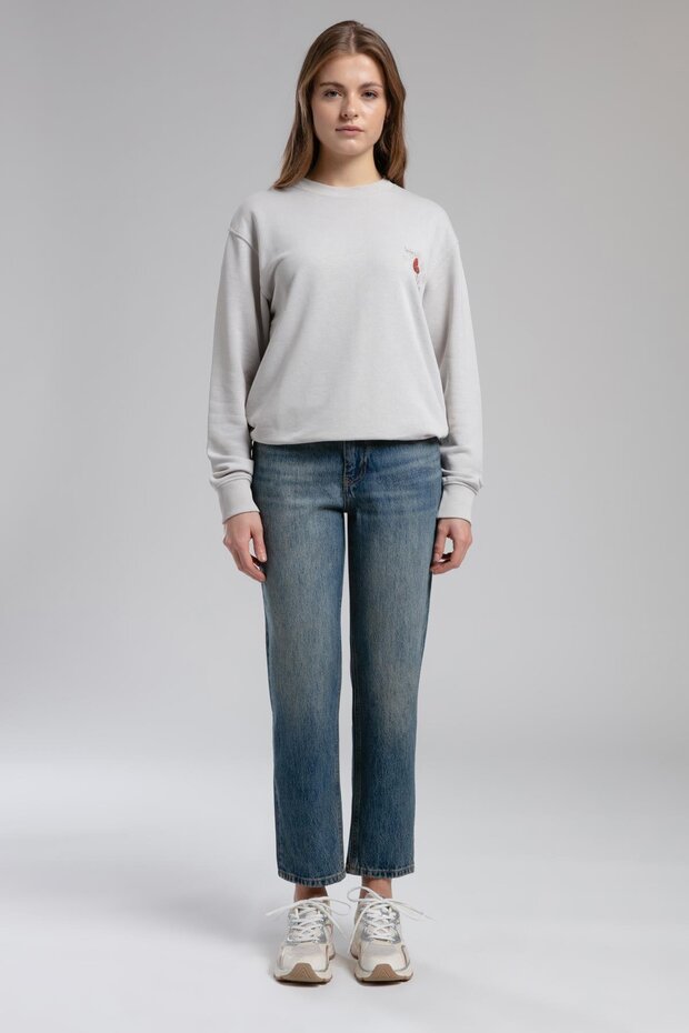 Danıela Kadın O Yaka Sweatshirt Bej - 1