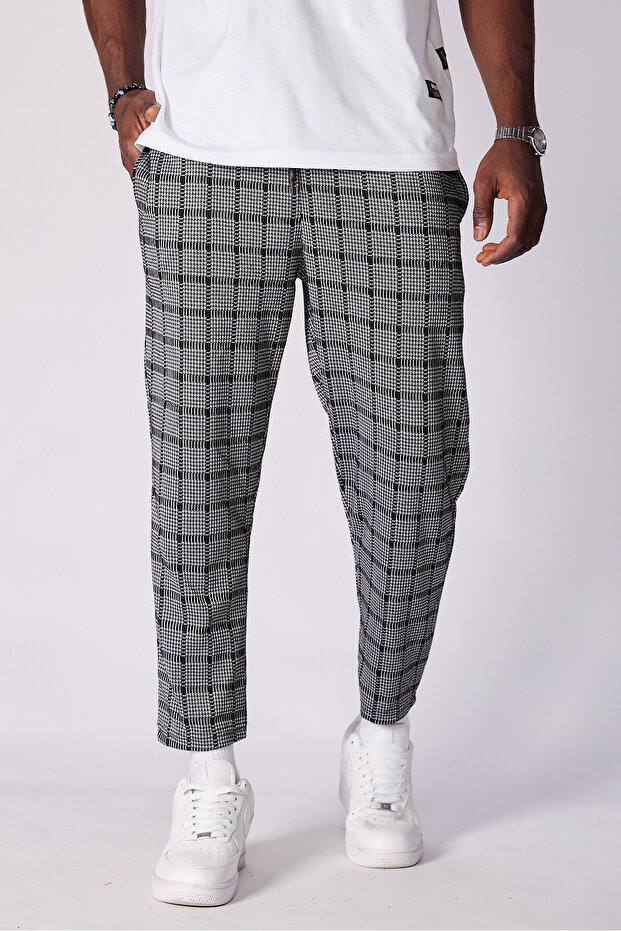 Unisex Jacquard Patterned Baguette Pants