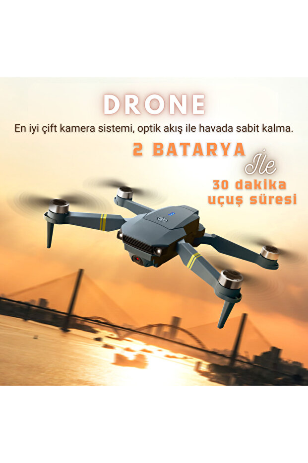 E58 Drone + 2 Batarya - 2