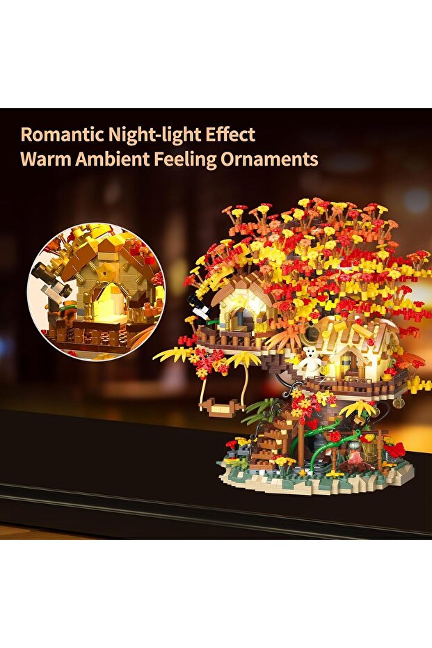 Treehouse Building Blocks Set with LED Lights (2725 PCS Micro Bricks) - 4