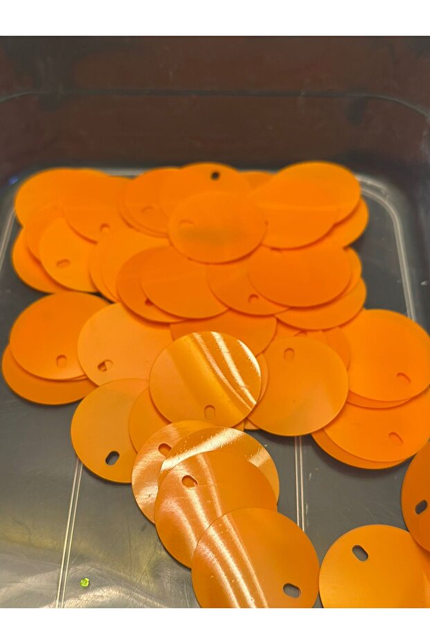 50 Pieces 3 cm Orange Bag Sequins