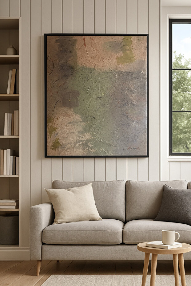 Precision Shadows | Abstract Canvas Art %100 El Yapımı Hediyelik Dekoratif Kanvas Tablo 100*100 - 5