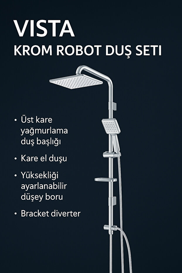 VİSTA KROM ROBOT DUŞ SETİ - 1