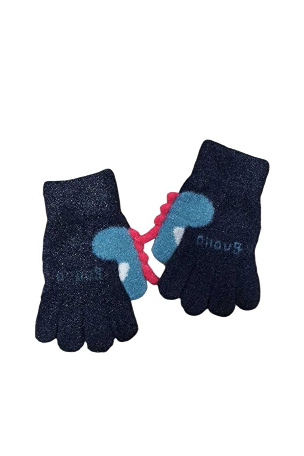 Erkek Çocuk Örme Dinazor Figürlü Eldiven - 3