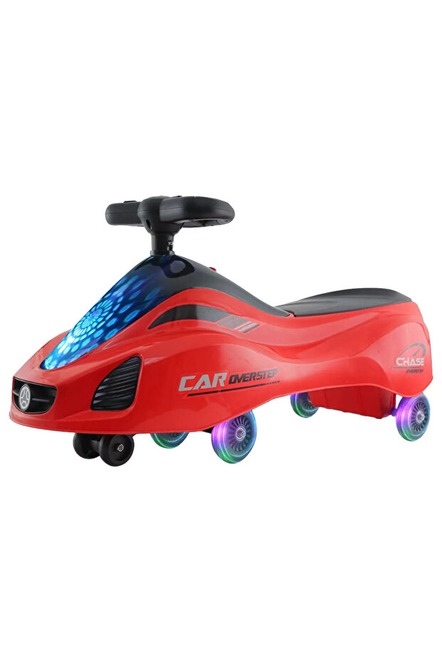- Kids Swing Car Ride On Toy With Light - Red