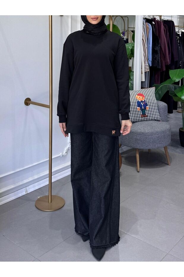 BASİC PAMUKLU SWEAT - 1