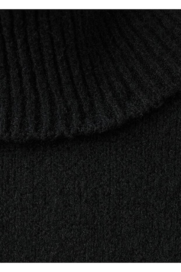 Balıkçı yaka triko elbise - 5