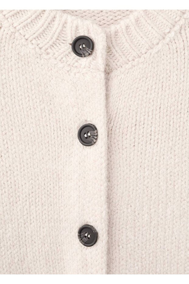 Triko düğmeli hırka - 5