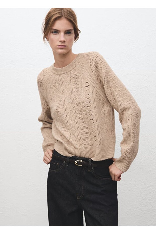 Ajur örgü kazak - 1