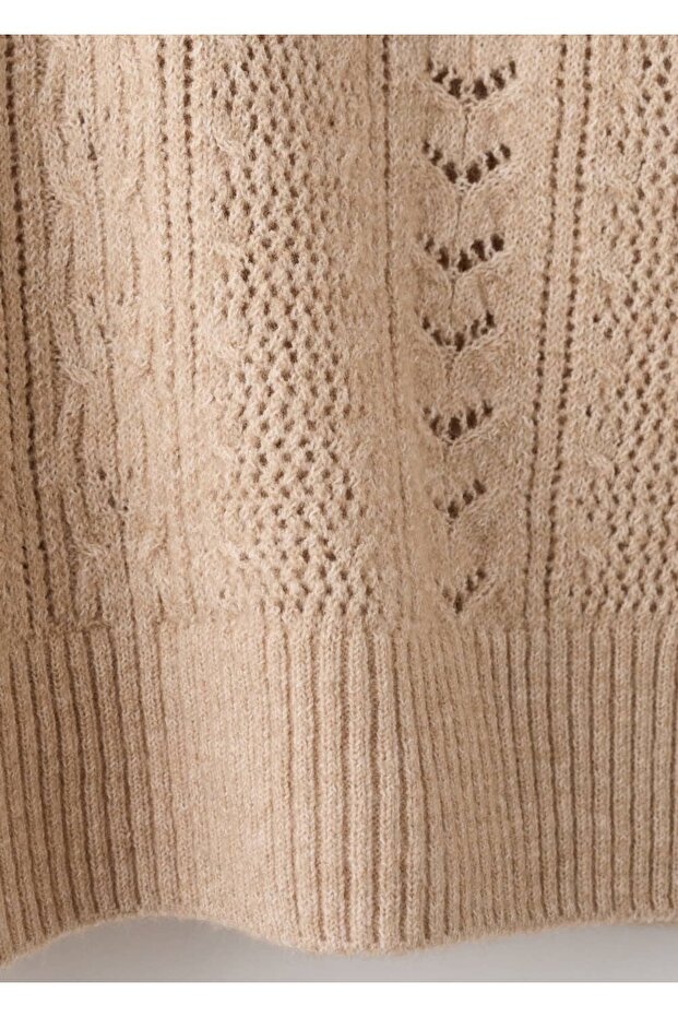 Ajur örgü kazak - 6