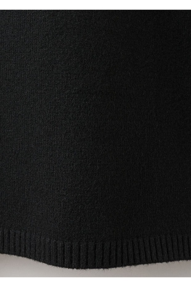 Düğmeli triko elbise - 6