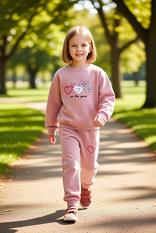 Cute Panda Patterned Girls' Knitted Tracksuit Set High Quality Stylish Comfortable Casual