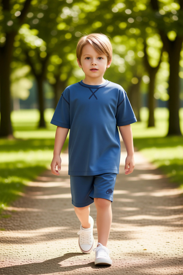 Boys' Cotton Crew Neck Short Sleeve T-Shirt and Shorts Set Quality Stylish Comfortable