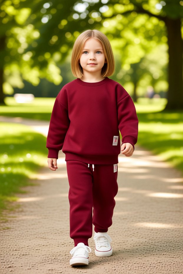 Girl's Comfortable Knitted Two-Piece Set High-Quality Stylish Casual Daily Wear