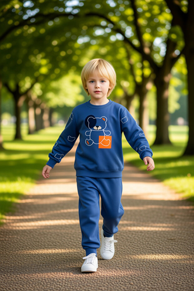 Boys' Bottom-Top Cotton Knitted Printed Casual Set Comfort and Style in One Quality Stylish Comfortable