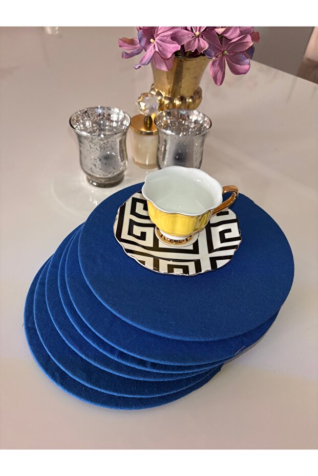 6-Piece Blue Coffee Set 20 cm Presentation Christmas New Year Dowry