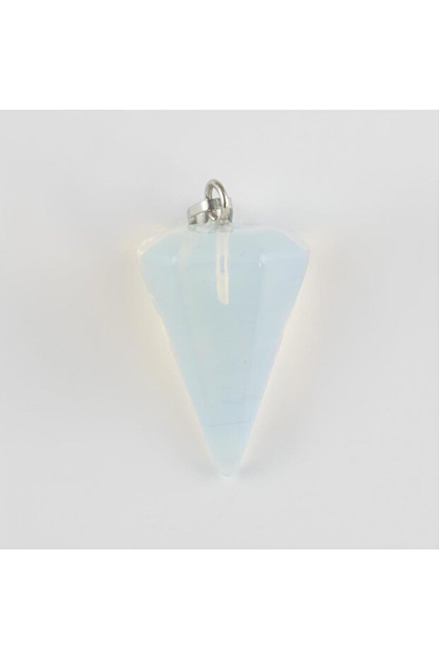 Nrzsnt Moonstone Pandul Natural Stone Necklace (10251) Tip-Light Blue