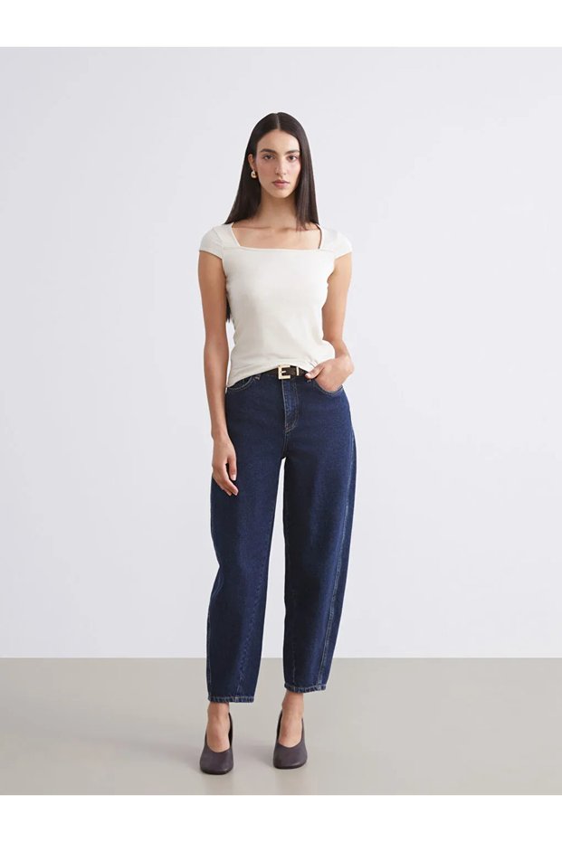 Soulife Beige Square Neck Blouse