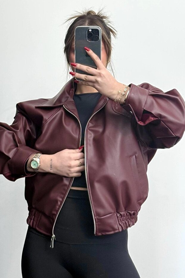 Bavera Bomber Leather Jacket - 3