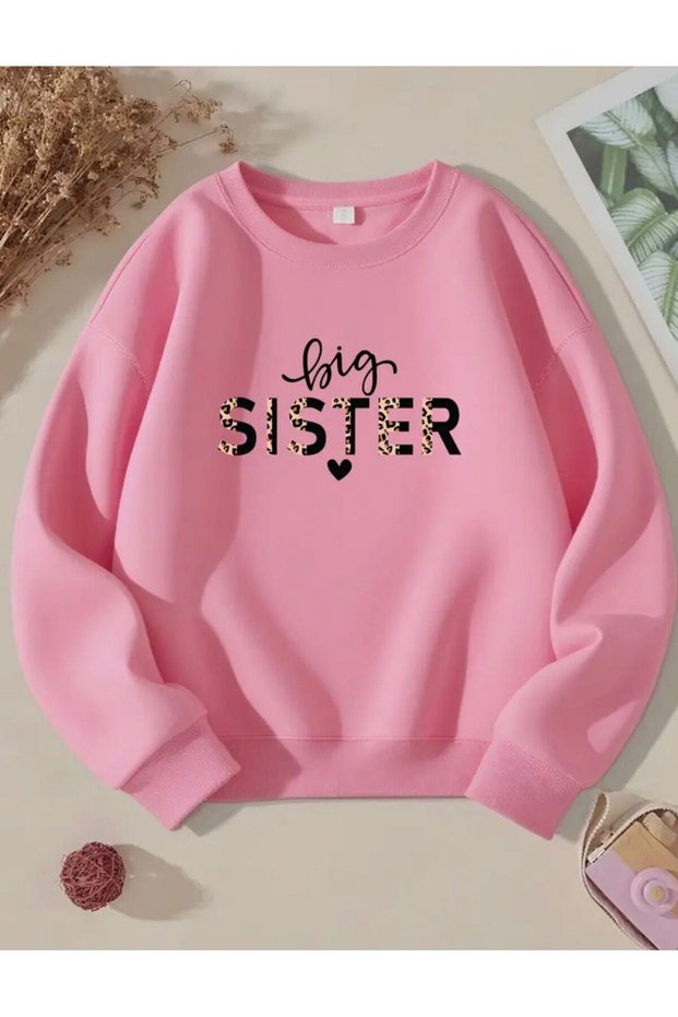 Girl's Big Sister Printed Sweatshirt