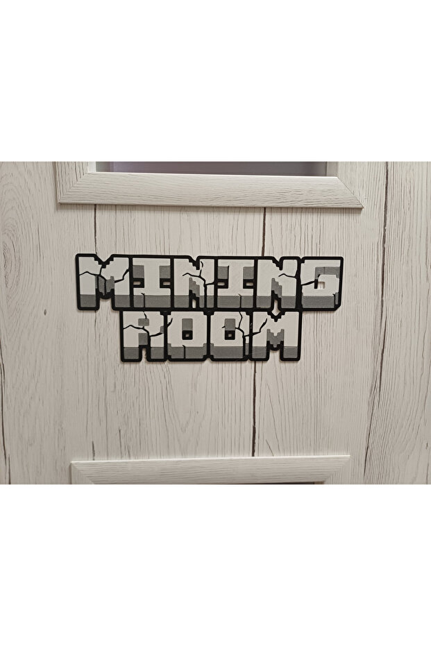 Minecraft Mining Room Kapı Süsü Dekor - 1