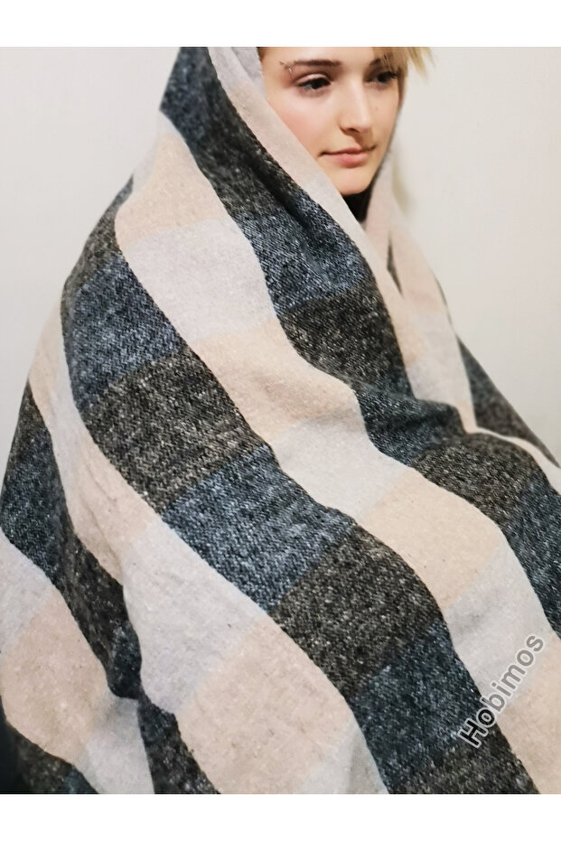 شال سميك ذو ملمس ناعم منقوش - 2