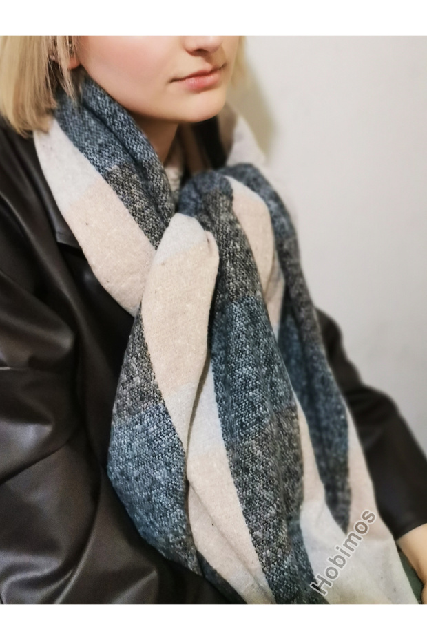 شال سميك ذو ملمس ناعم منقوش - 4