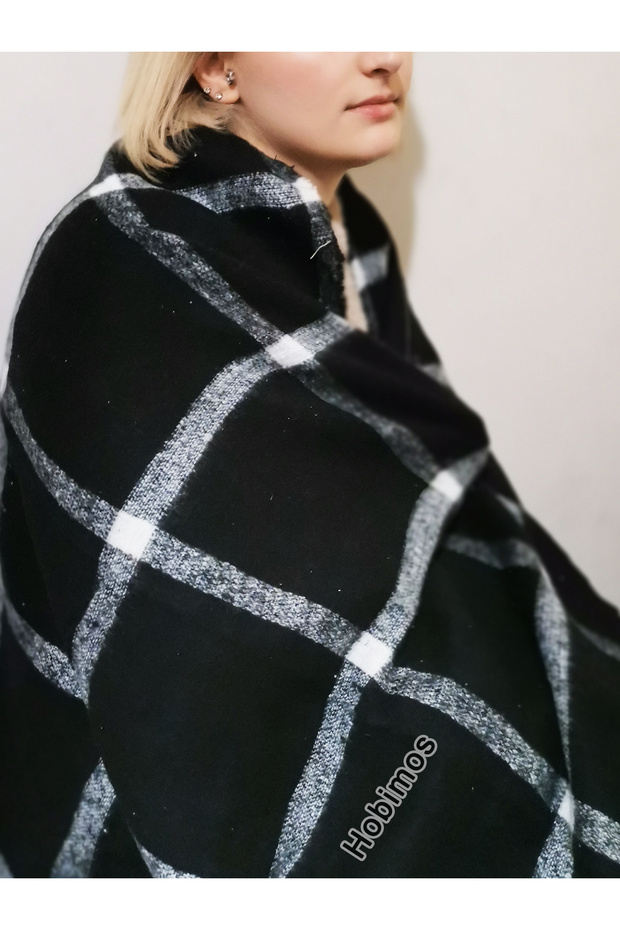 Patterned Soft Textured Thick Shawl - 1