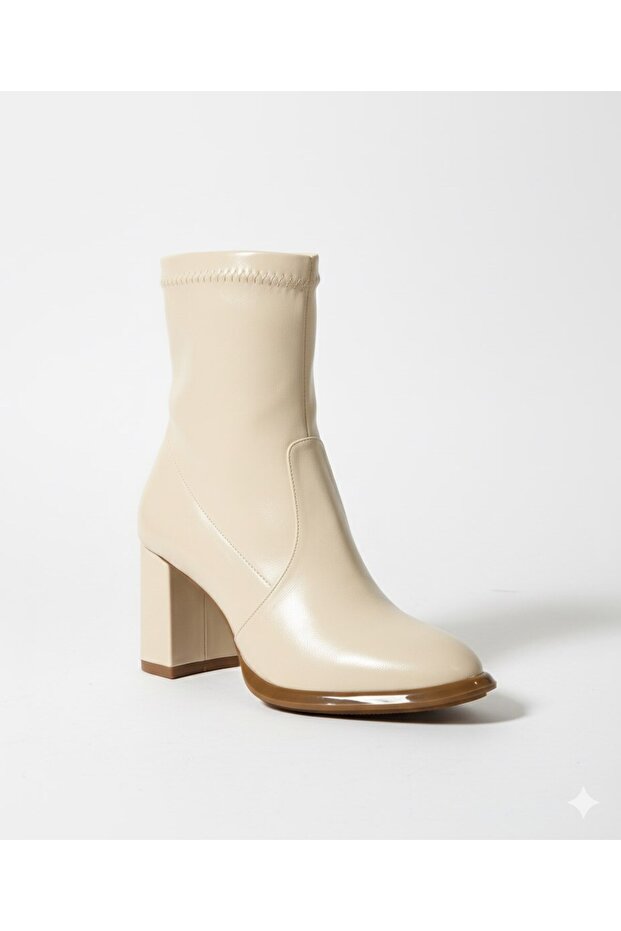 Stretchy Throat Thick Heeled Women's Boots 878602-Z