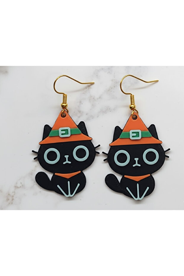 Witch Cat Earrings - 1