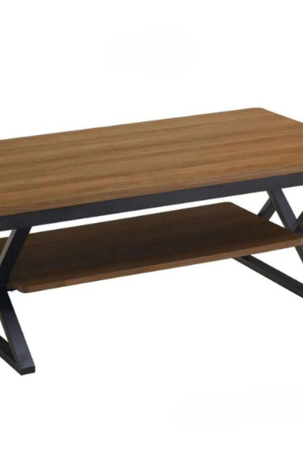 Rectangular coffee table with double-layer design (120x60 cm) - 2