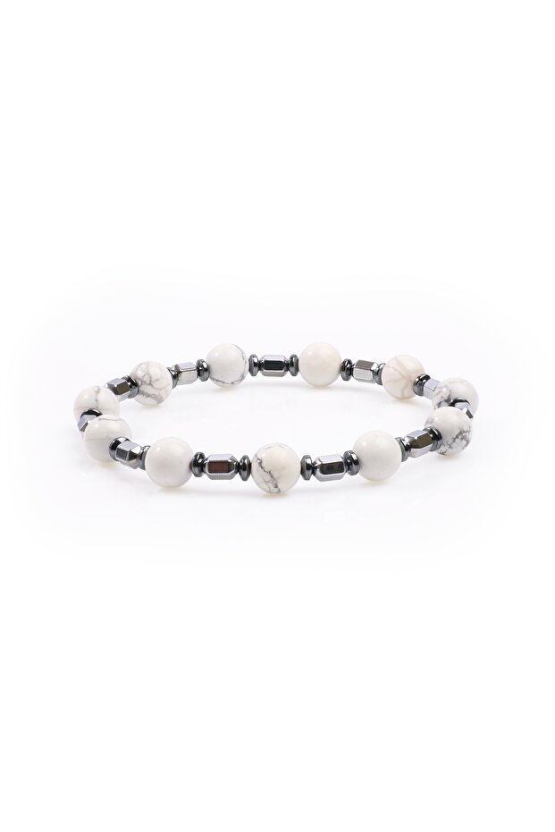Havlit, Hematite Natural Stone Bracelet, Unisex Bracelet, Design Bracelet Adjustable