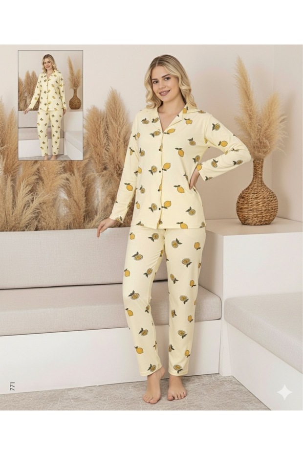 Limon Desenli Pijama Takımı - 2