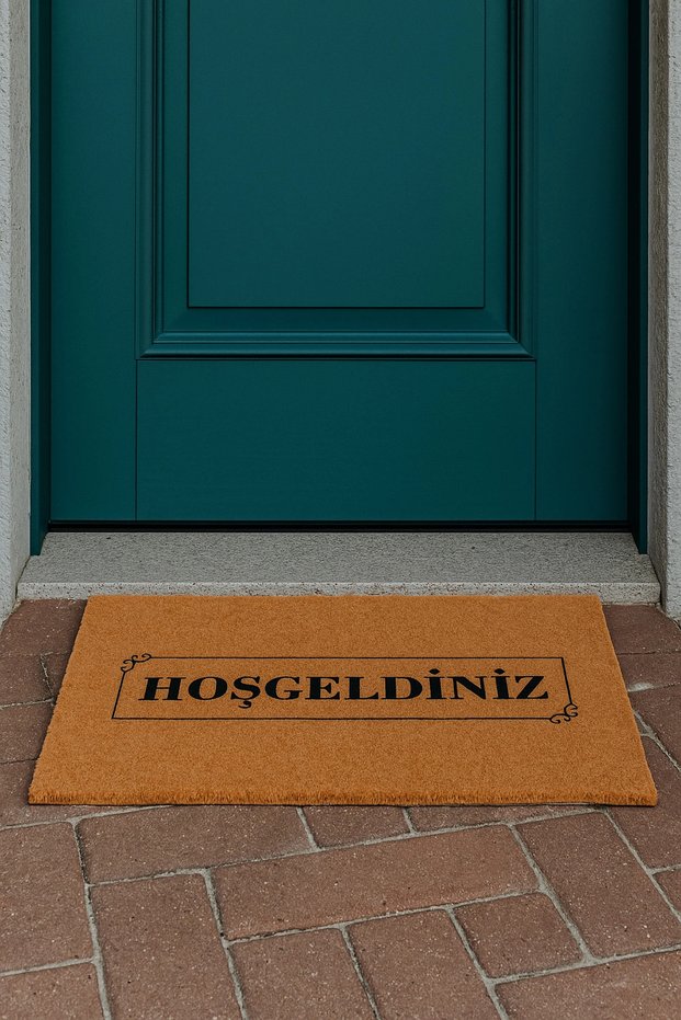 Velür Coco Textured Welcome Doormat for Front Door Outdoor 45X70Cm 27Ycm260104