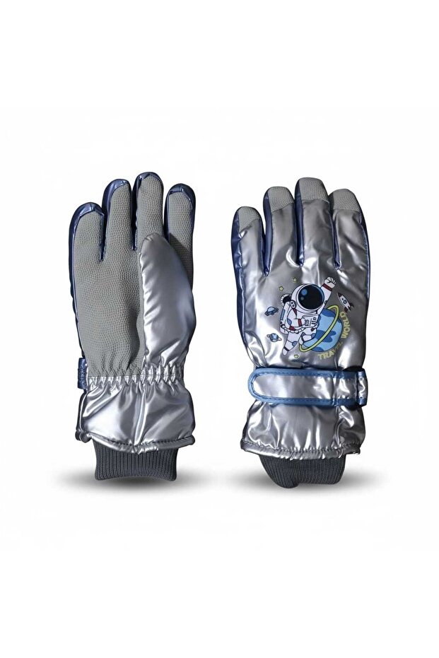 9-15 Years Old Boys' Inflatable Snow Ski Gloves