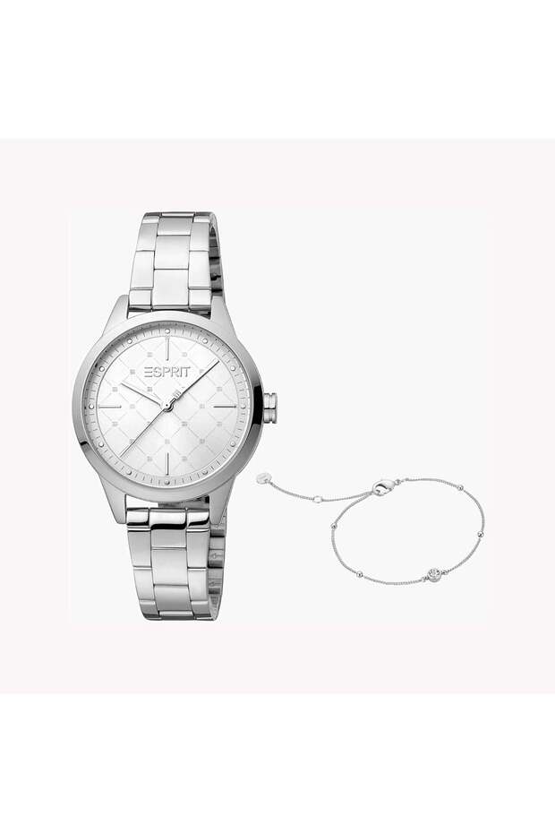 Women's Silver Stainless Steel Watch, Silver Dial | ES1L259M4045
