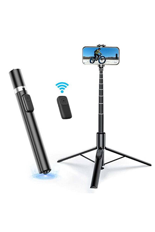 70" Automatic 360° Rotatable Lightweight Phone Tripod with Magnetic Rechargeable Remote
