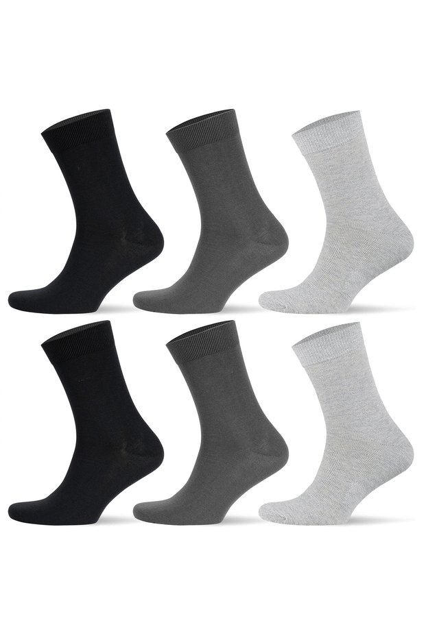 Boxed 6 Pairs Bamboo Hanju Classic Breathable Comfortable Men's Socks