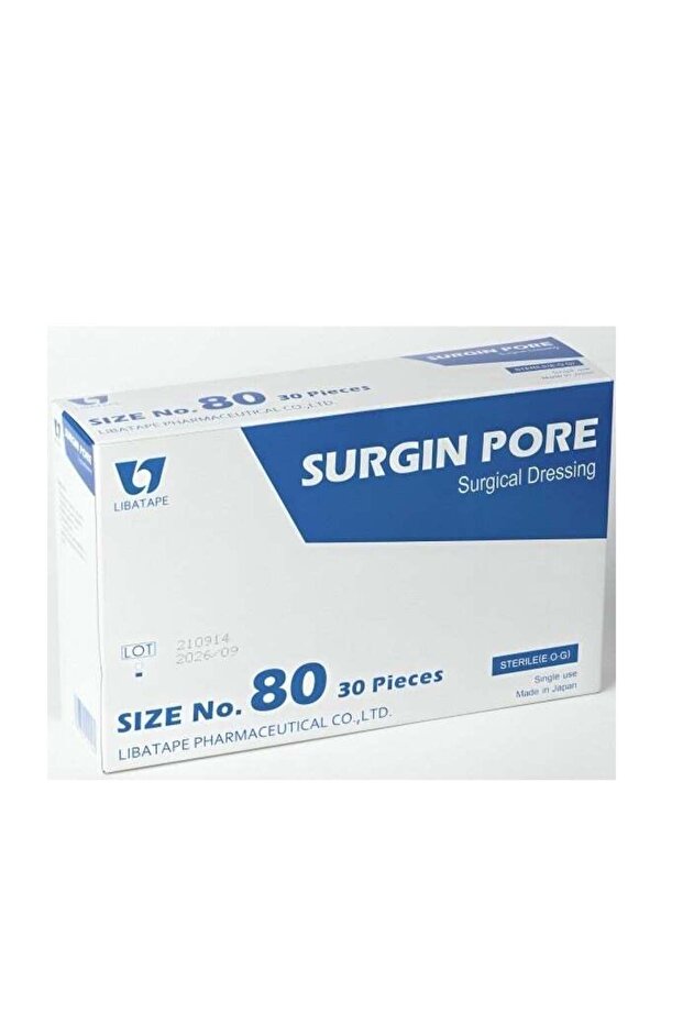 ضمادة جراحية SURGIN PORE - لاصق طبي معقم وآمن وجيد التهوية - مقاس 80