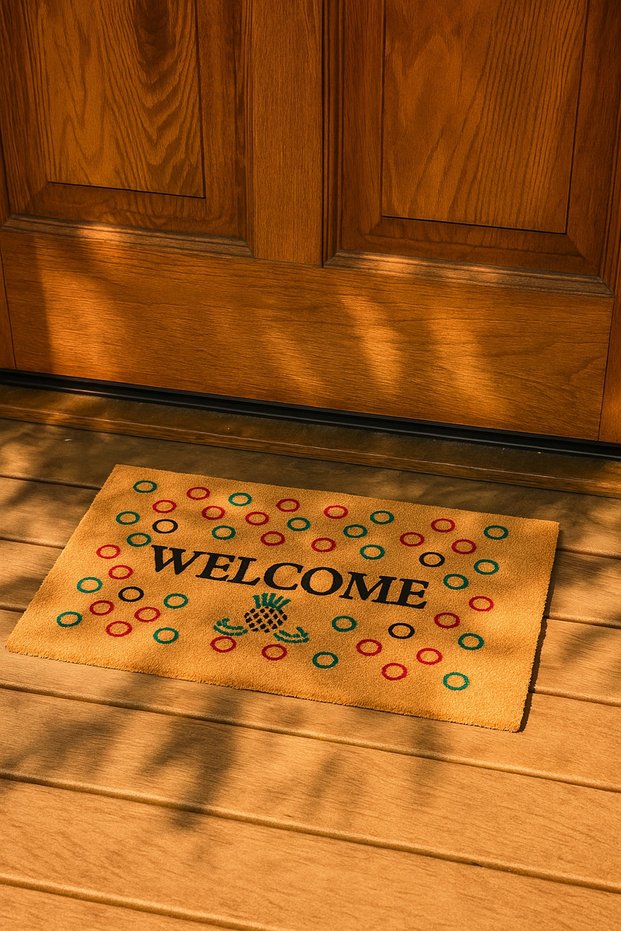 Velür Coco Textured Welcome Doormat for Front Door Outdoor 45X70Cm 27Ycm260117