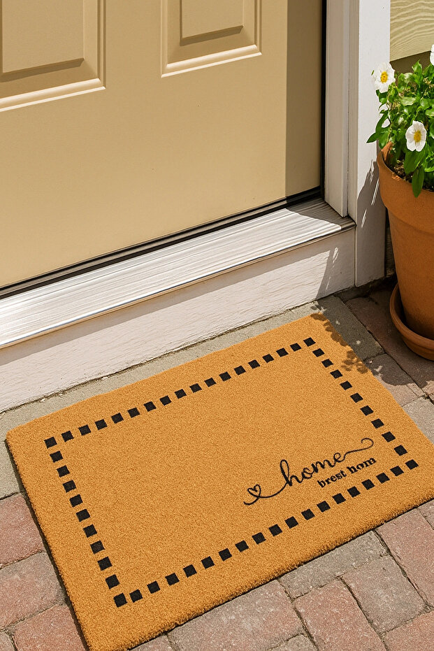 Velür Coco Textured Welcome Doormat for Front Door Outdoor 45X70Cm 27Ycm260116