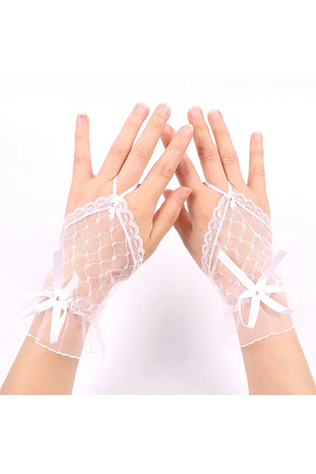 Parmaksız Mini Tül İthal Eldiven - 3