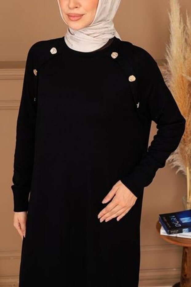 TRİKO ELBİSE MB30.45 Siyah - 2